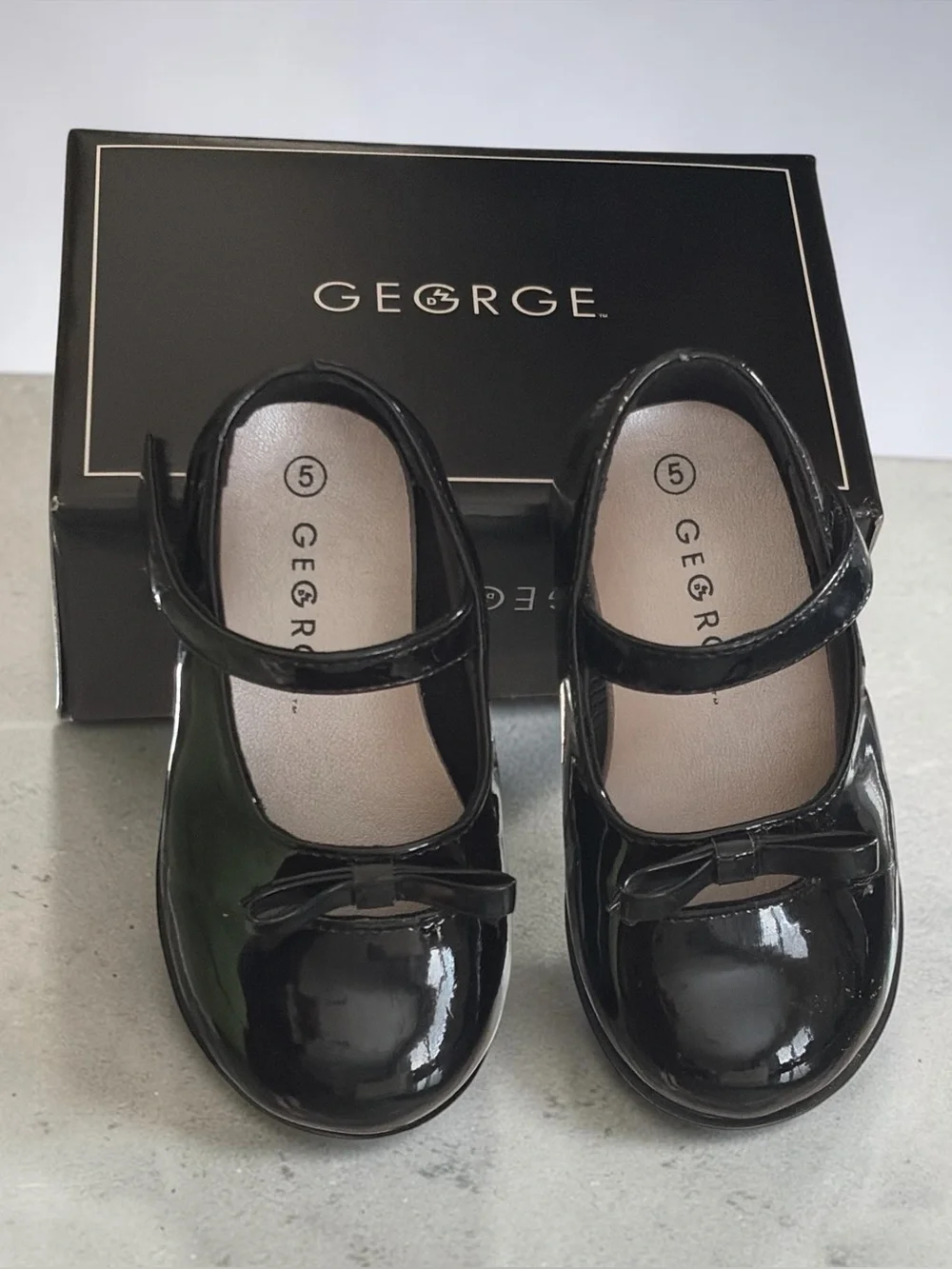 George Girls' Black Patent Mary Jane Shoes